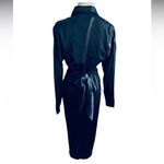 BTFBM Maxi Summer Fall 2025 Elegant Satin Belted Ruched Shirt Dress Size S NWT Blue Photo 7
