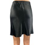 Aritzia Babaton Womens Black Silky Satin High Waist Straight A-line Slip Skirt 2 Photo 2