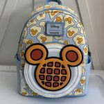 Lounge Fly Disney Breakfast Waffle Mickey scented blue mini backpack bag purse Photo 1