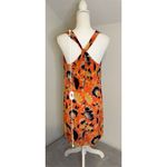 J.Crew 100% Silk  Floral Short Dress Blue Orange Women’s 6 Photo 7