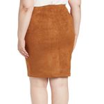 Marée Pour Toi Faux Suede Pencil Skirt Stretch Pull Photo 7