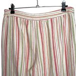 Coldwater Creek  Striped Linen Blend Wide Leg Pants Size M | Pockets Retro Boho Photo 3