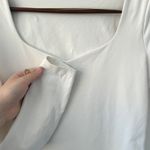 Abercrombie & Fitch Soft Bodysuit White Square Neck Long Sleeve Women's Size M Photo 6