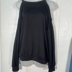 L & B Black Long Sleeve Cold Shoulder Top Size Small EUC Photo 1