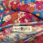 Natural Life  Pink Blue Floral Hangout Cotton Jersey Midi Tank Dress Boho Cottage Photo 9