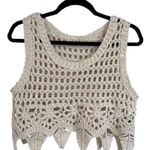 POL  Beige Crochet Tank Top Photo 0