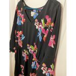 A New Day Women’s‎ Dress Large Black Floral Bell Sleeve V-Neck Office Work And Eawy Photo 2
