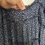 Lulus Floral Tiered Mini Dress Women’s Size M Navy Blue Ruffle Strappy Size M Photo 4