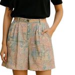 Vintage Natty 1980’s Printed Bermuda Shorts Pink Size 16 Cottagecore Summer Cute Photo 0