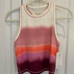 Athleta NWT  Shanti Printed Crop Tank Sea Spray Vintage Plum Size XS Photo 1