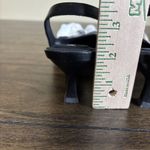 Anne Klein  Ice Kitten Heel Size 7 Sling Back Black White Flowers Pump Photo 4