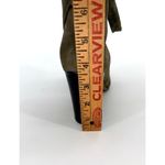 Banana Republic  Womens Sz 7 Canton Olive Green Suede Tie Ankle Boots Block Heel Photo 10