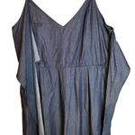 Lulus Dorado Wide Leg Tie Front Jumpsuit Denim Chambray Size XL JS16136COA Photo 5