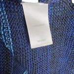 J. Jill 100% Linen Ombré Blue White Open Knit Tassel Beaded Aqua Size Small Photo 4