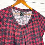 Enfocus Studio Red & Black Houndstooth Casual Dress Size 14W Photo 1