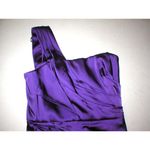 Jill Stuart New NWT $485 Womens 8 Jill  Purple Satin One Shoulder Dress Beautiful Photo 9