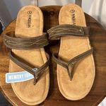 Magellan outdoors New Sandals Womens 10 Strappy Flip Flop Thong Tan Brown Summer Photo 0