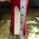 Anne Michelle Women’s Pumps Heels Shoes Ankle Strap Zipper Back Suede Red Sz 8.5 Photo 7