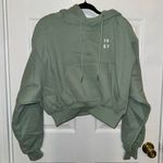 1987 Sage Green Women's Cropped Hoodie Photo 0
