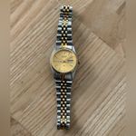 Seiko  SQ Presidential Vintage Ladies Watch Gold Dial Two-Tone Bracelet Case Date Photo 6