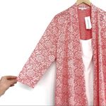 Notations NWT Cardigan Blouse Pink White XL Photo 1