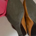 Clarks  Santee Charm Women's Size 9 Shoes Cognac Leather Slip On Wedge Mules Photo 4