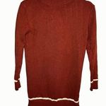 ZARA Basic Sweater Dress with Pleated Skirt Size Small Orange Rust Color Photo 15