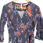 Maeve Anthropologie  Espoir Blue Wrap Jumpsuit Size 0 Photo 4