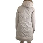 L.L.Bean Beige Goose Down Hooded Puffer Coat Winter Coat Jacket Size M Photo 4