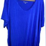 Ava & Viv Cobalt Blue Round Neckline Plus Size Short Sleeve Tshirt Size 3XL Photo 0
