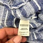 Cloth & Stone Cloth Stone S Linen Rayon Stripe Jumpsuit Blue White Cutout Back Tie π Photo 13