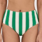 STAUD  Green Ivory Stripe Bikini Photo 2