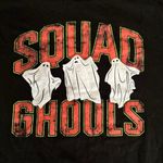 Spirit Halloween Halloween Black Graphic Tee with Red and White Design Photo 1