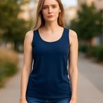 Choices Petite Large Knit Sleeveless Tunic Soft Blue Nautical Outdoor Summer Size undefined Photo 1