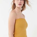 Urban Outfitters Mustard Suede Cropped Tube Top Photo 0