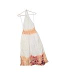 A.L.C. Multicolored Cotton Tan White Halter Neck Maxi Dress Size 6 Photo 6