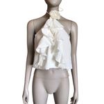 ZARA NWT White Ruffle Halter Neck Crop Top Photo 1