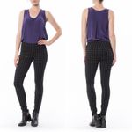 Joie  Keena Checkered Leggings size XS Black Gray Ponte Skinny Pants Photo 5