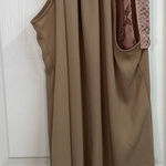 Sweet Pea  NY&CO tan pink reptile animal print tie neck loose tunic high low top Photo 0