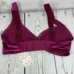 Free People Intimately Bra Rhiannon Soft Small Stretch Velvety Bralette Berry Photo 4
