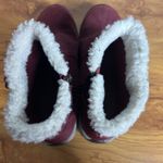 Easy Spirit  Seelk Winter Boot Size 7 Suede Faux Fur Lined Burgandy Red Zip Photo 4