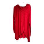 Soft Surroundings  pink striped button up hoodie L/XL Photo 1