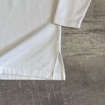 PINK - Victoria's Secret VS Pink Lace Up Varsity Crew Sweatshirt Womens M Oversized White Black Rose Logo Photo 4