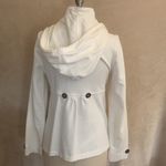 EUC White Button Jacket with Hood Size M Photo 1