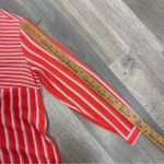 Charter Club  Multi Stripe Pattern Block Button Front Blouse   Coral White SP Photo 10