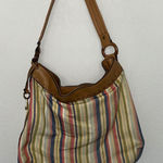 Fossil Vintage  Shoulder Bag Striped Multicolor‎ Retro Everyday Casual Photo 0
