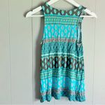 Old Navy Teal Flowy Southwestern Tank Top Small Photo 1