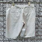 Nike golf khaki tan stripe long golf shorts Bermuda Size 8 Photo 1