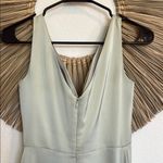 Elegant Green Halter Maxi Dress for Wedding Guests Size 2 Photo 9
