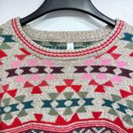 Aeropostale  Geometric Design Sweater With Reverse Knit Long Sleeves Size Large Photo 2
